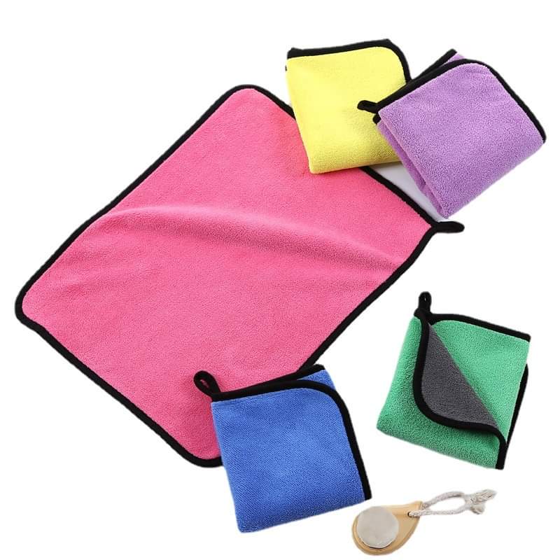 REVERSIBLE HEAVY CORAL FLEECE SMOOTH MICROFIBRE CLEANING CLOTH