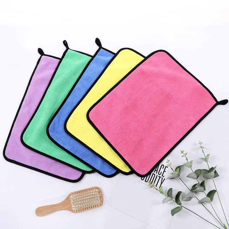 REVERSIBLE HEAVY CORAL FLEECE SMOOTH MICROFIBRE CLEANING CLOTH