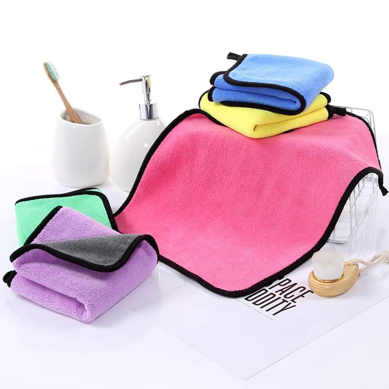 REVERSIBLE HEAVY CORAL FLEECE SMOOTH MICROFIBRE CLEANING CLOTH