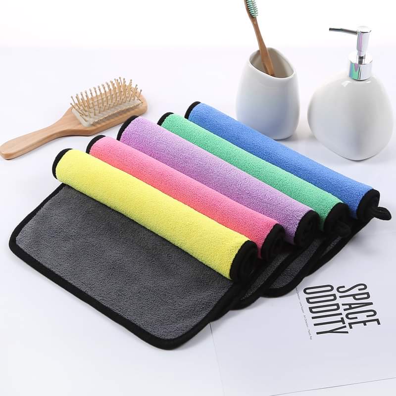 REVERSIBLE HEAVY CORAL FLEECE SMOOTH MICROFIBRE CLEANING CLOTH