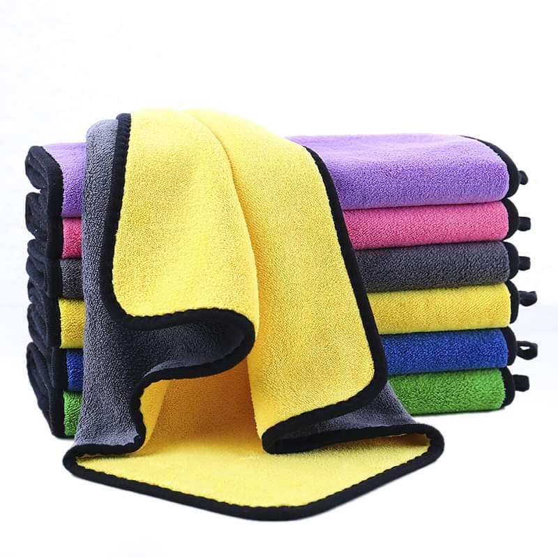 REVERSIBLE HEAVY CORAL FLEECE SMOOTH MICROFIBRE CLEANING CLOTH
