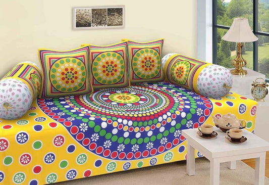 YELLOW Jaipuri Diwan Set