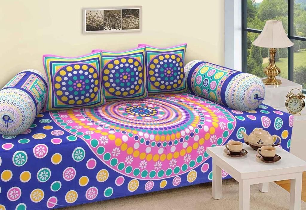 MULTICOLOUR Jaipuri Diwan Set