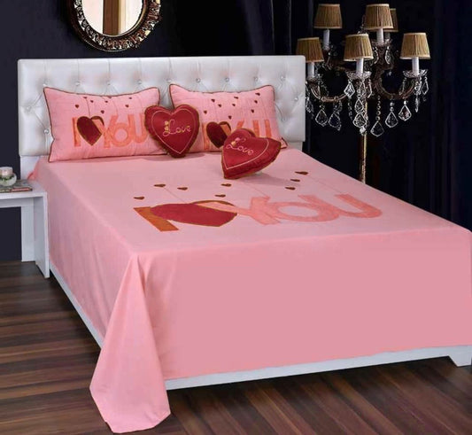 PEACH DOUBLE BEDDING SET