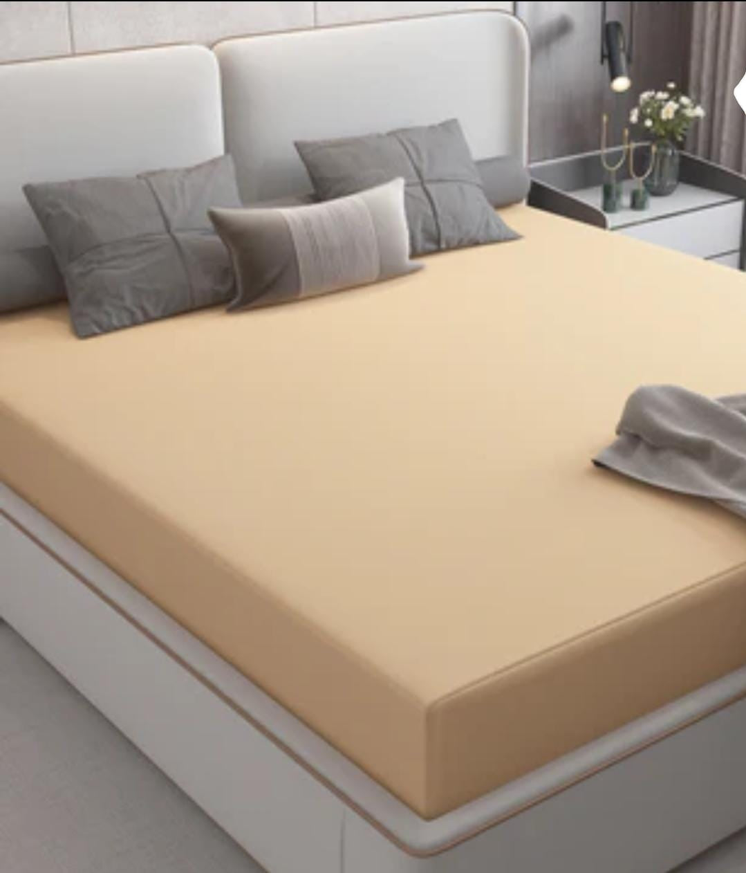 BEIGE WATERPROOF MATTRESS PROTECTOR