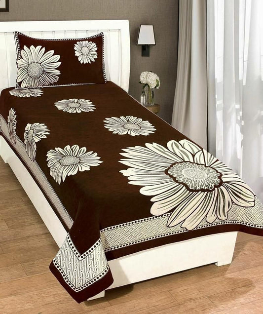 BROWN Chennile SINGLE BEDDING SET
